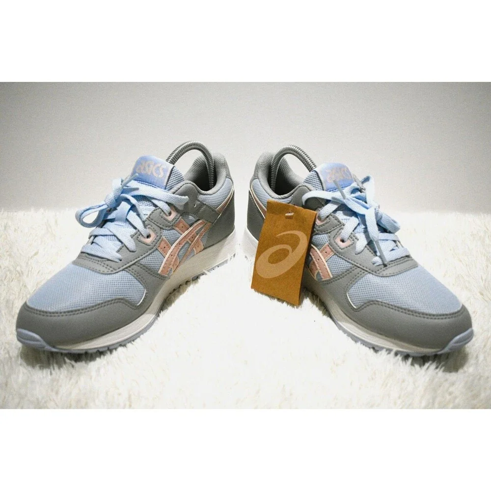 ASICS Baby Blue Gray Pink Mesh Running Training Shoe - Men's 7 or Women's 9
